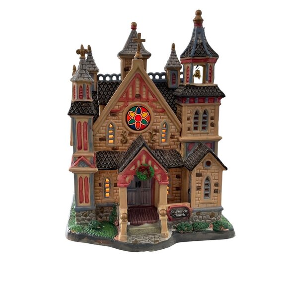 Lemax Lighted Building St. Francis Church Caddington Village Collectible 2007 - Picture 1 of 7